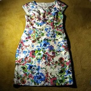 Multi Color Floral Print Dress